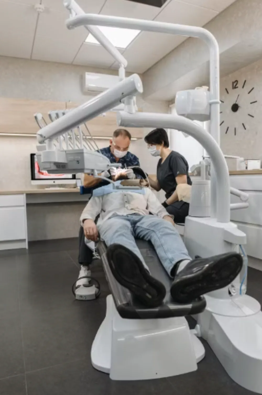 A patient receiving comfortable, specialist-led treatment